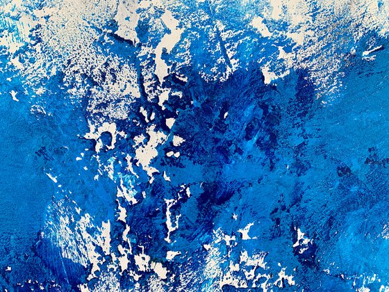 Abstract No. 6222 blue and white