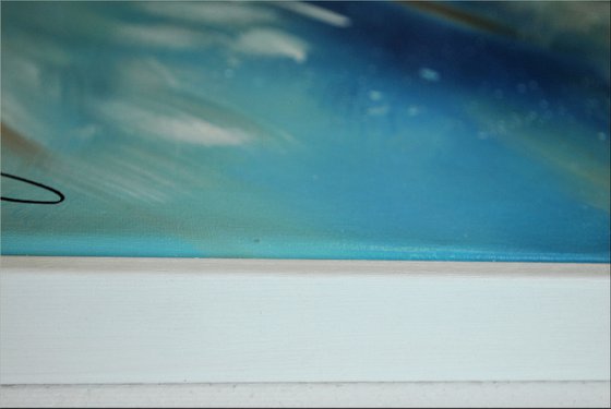 Emotional  - Abstract Art - Acrylic Painting - Canvas Art - Framed Painting - Abstract Sea Painting - Ready to Hang