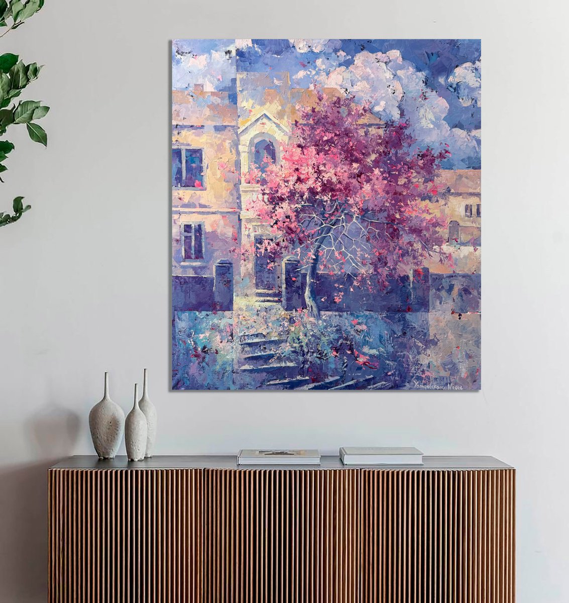 Lilac Spring Noon By Natalia Yampolskaia, 31 X 35, Artwork For Sale On Artfinder