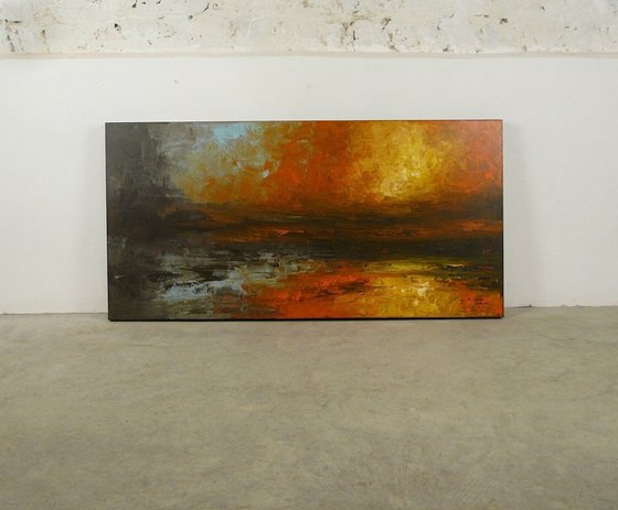 Exuberant Shore  (Large Seascape, 120x60cm)