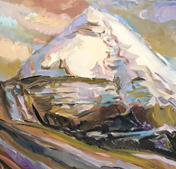 HIMALAYAS.  KAILASH MOUNT - mountainscape, mountain landscape art 80x120