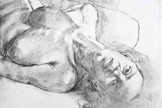 Nude lying study