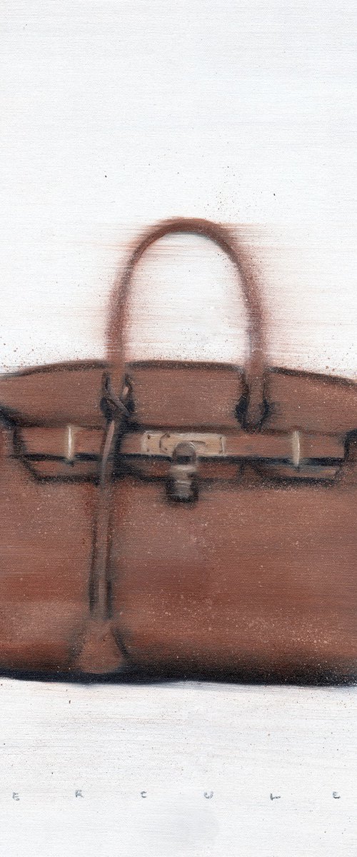 Luxury handbag hermes birkin oil painting by Renske Karlien Hercules
