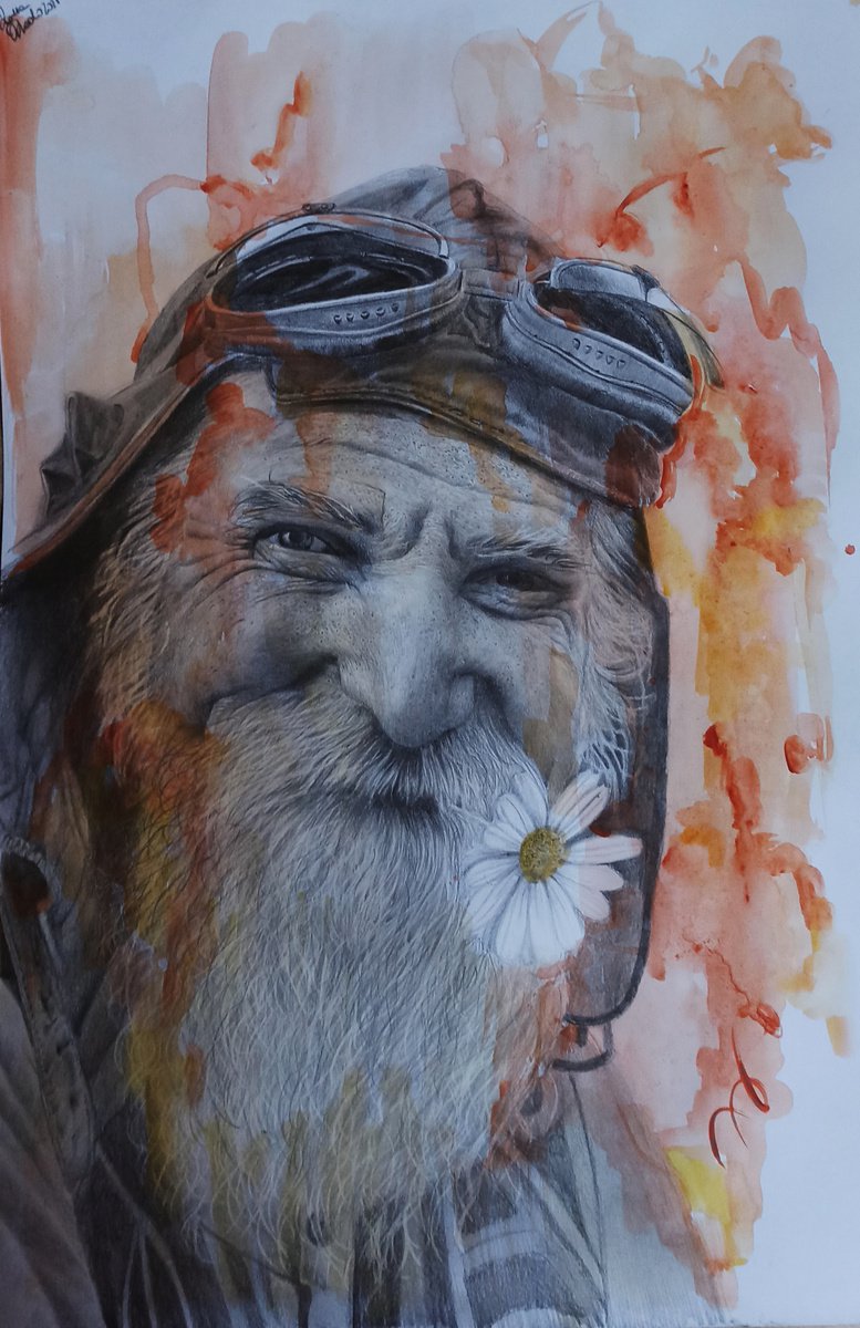 Portrait of an old rider by Laura Muolo