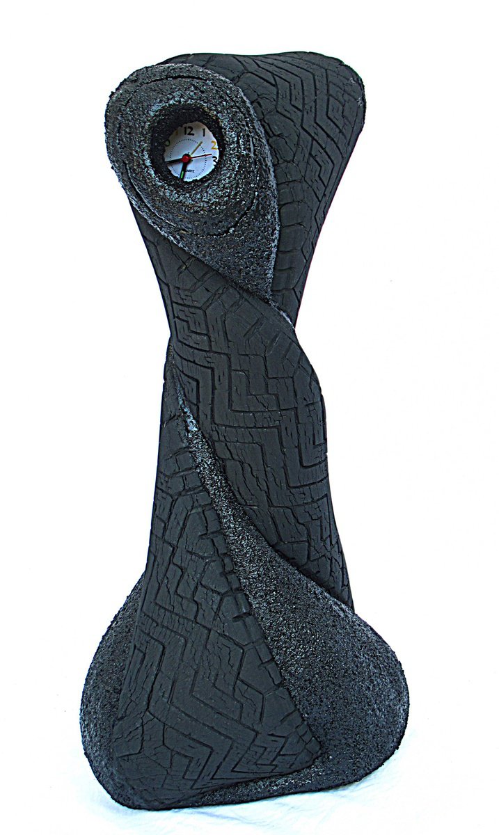 Still Life Sculpture By Antonio Mele, 8 X 22, Time Twist, Original Artwork