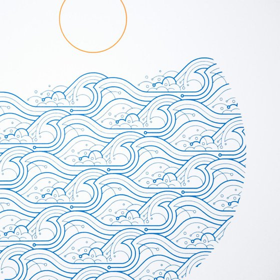 Waves A3 limited edition screen print