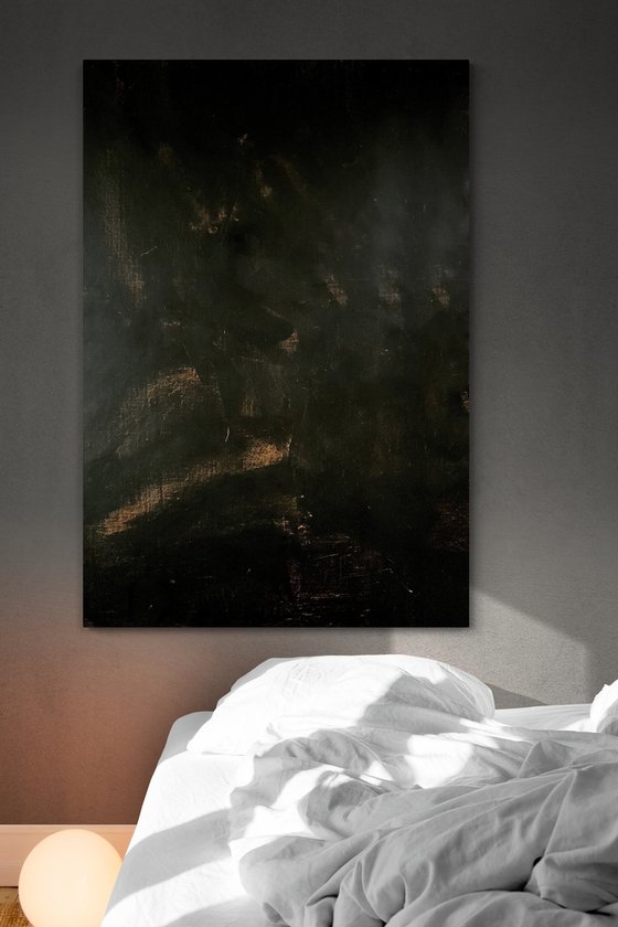 Abstract No. 522 extra large black monochrome minimalism XXL