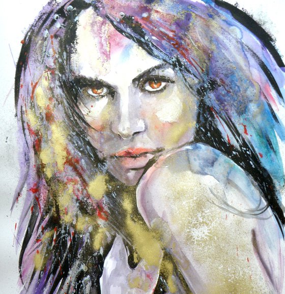 Girl in gold