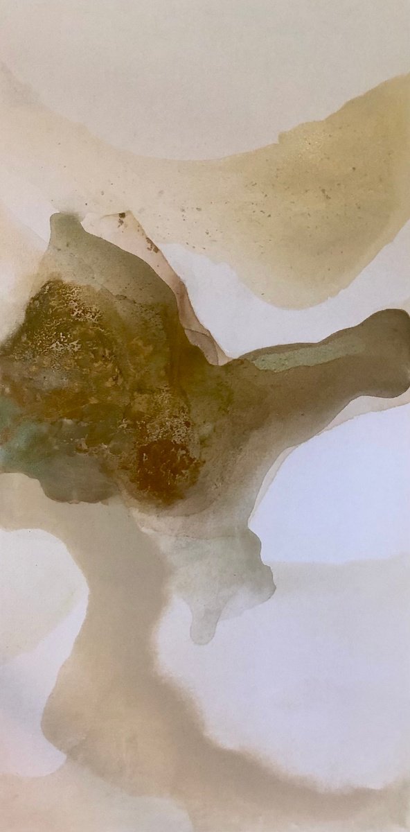 Abstract Painting By Tamara Bettencourt, 18 X 36", Natural Beauty 9, Original Artwork