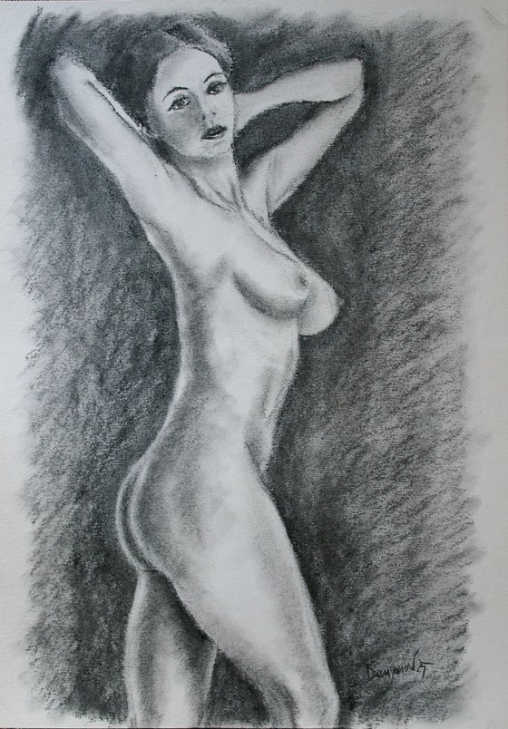 Female Figure #63 Charcoal