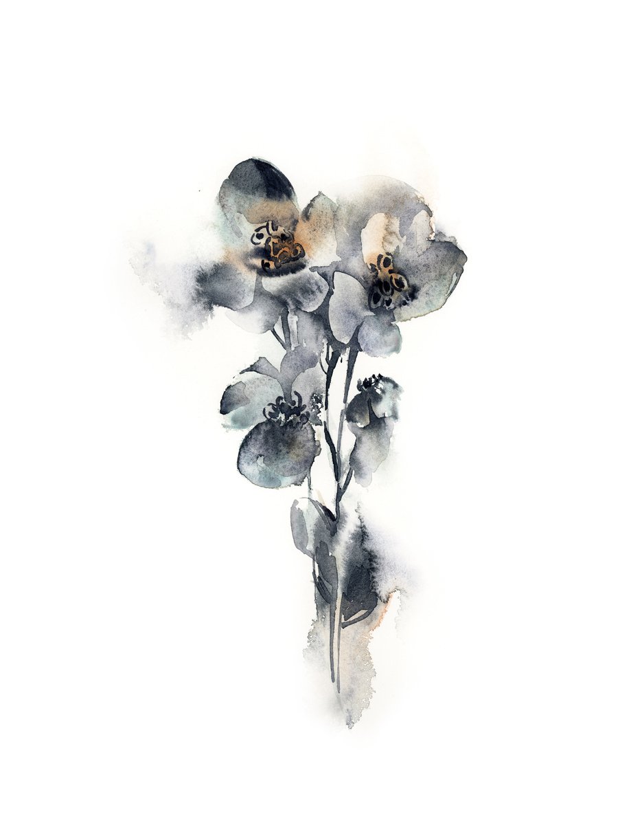 Florals in Blue n.5 by Sophie Rodionov