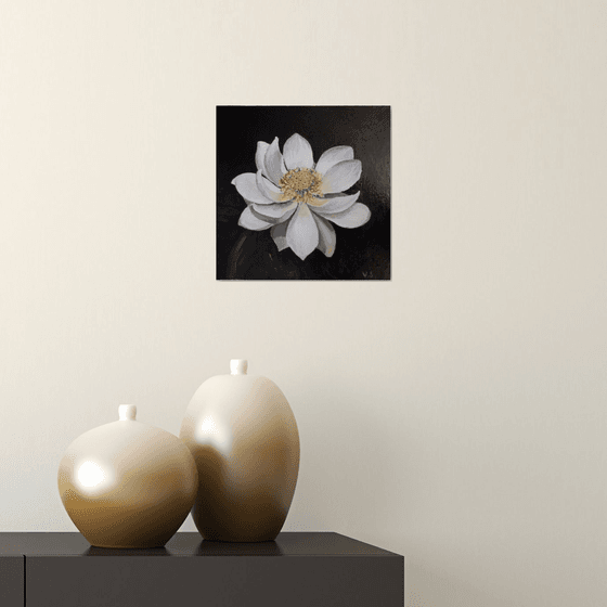 Magnolia flower. (2) framed painting.