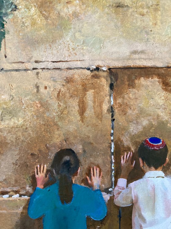 Children at the Western Wall