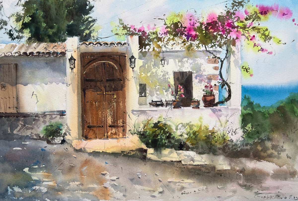 English village Cyprus #16 by Eugenia Gorbacheva