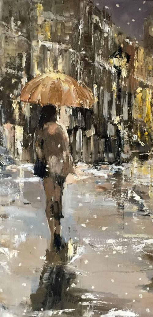 'London Winter Night' by Ewa Czarniecka