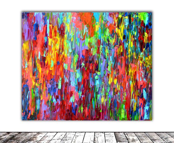 LIMITED TIME OFFER - Abstract Gypsy - XXL 120x100 cm Big Painting, - Large Canvas Abstract Painting - Ready to Hang, Canvas Wall Decoration
