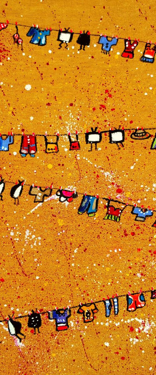 Special Space Fabric Laundry Televisions by Maria Luisa  Azzini