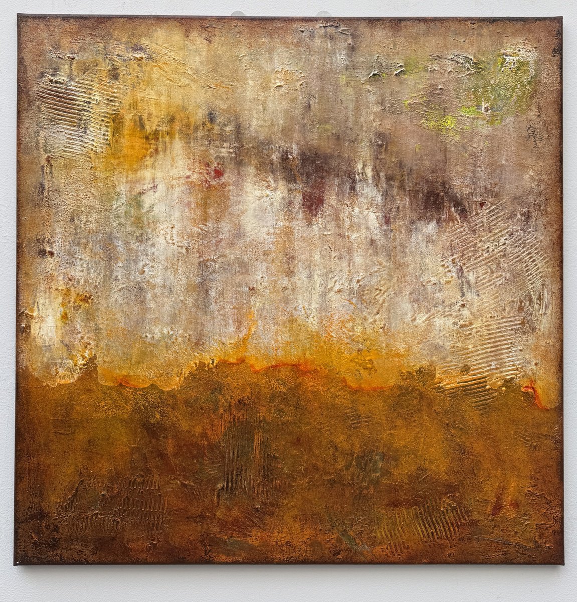 On The Edge Of Fire By Viki Smoliar, 38 X 39, Artwork For Sale On Artfinder