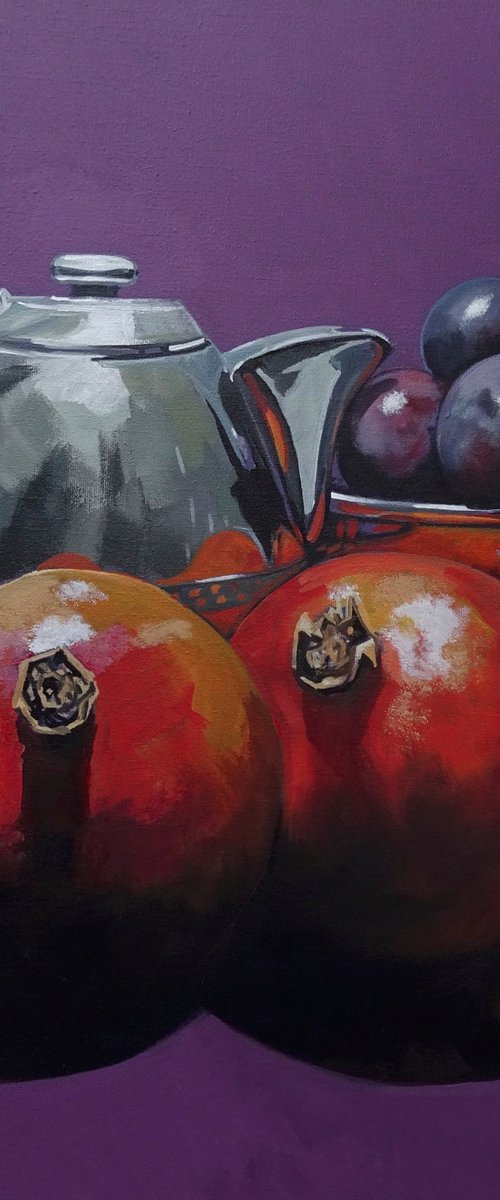 Still Life With Pomegranates by Joseph Lynch