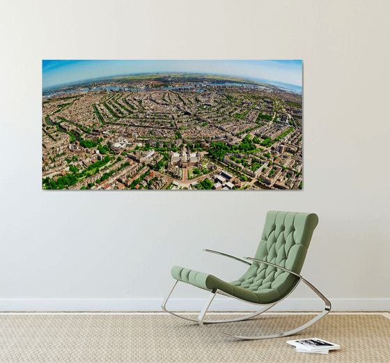 Amsterdam in Panorama from the Sky