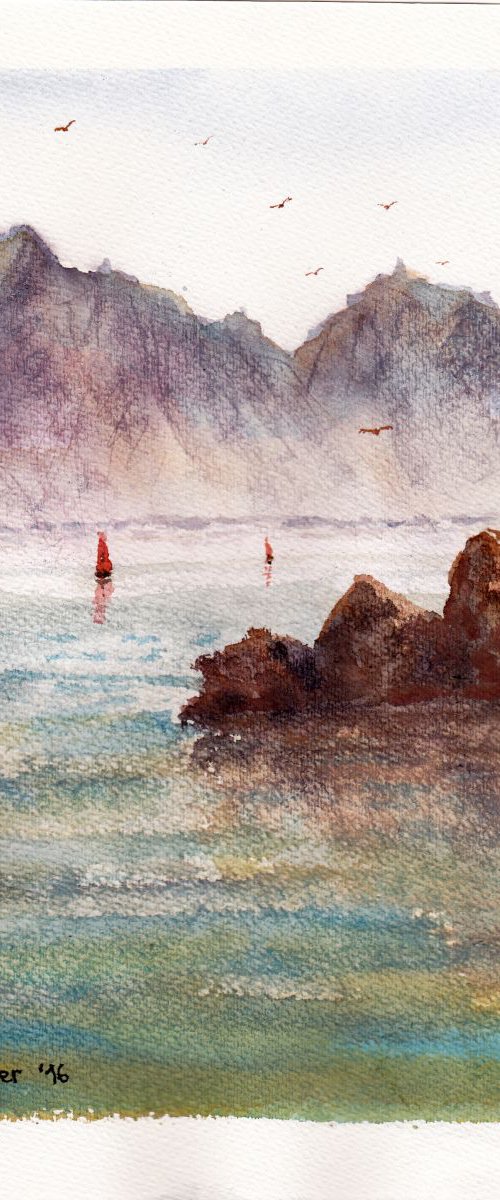 Beach scene v 2 by Yulia Schuster