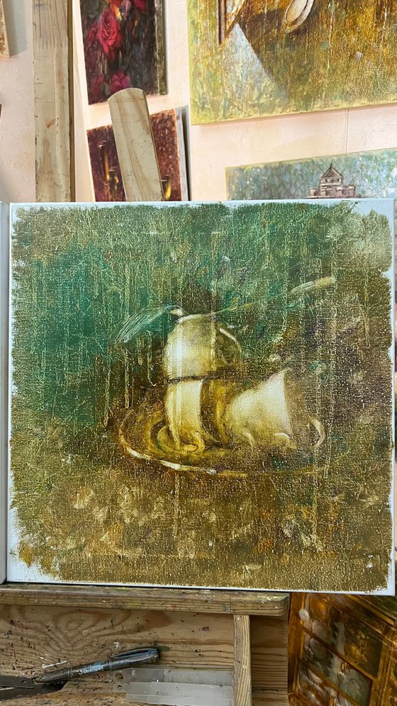 Porcelain Cups and Forks