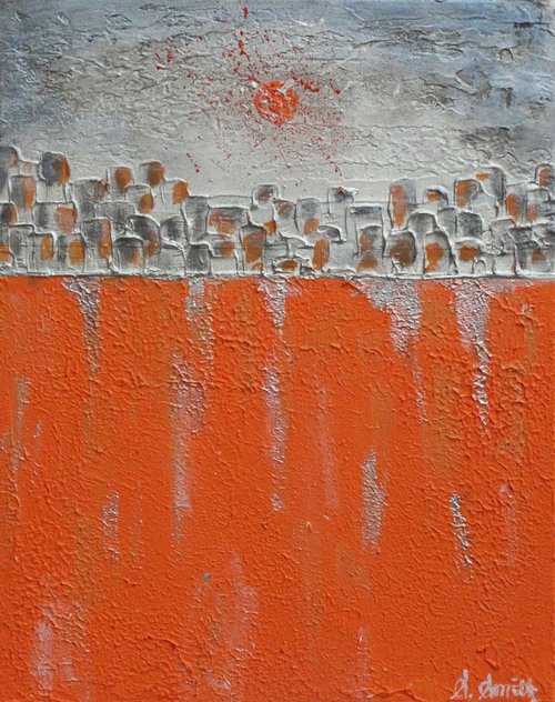 Orange Moon No.6 by Sheron Smith