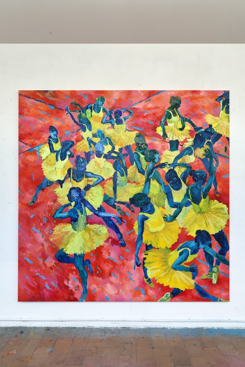 Impressionistic Portrait Oil Painting By Dominic Virtosu, 79 X 79, Wishful Tempest, Original Artwork