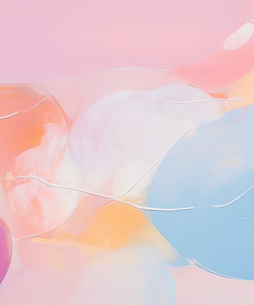 Pale rose, cloudy blue and cobal abstract 26112023 by Sasha Robinson