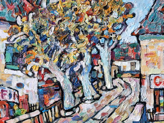 "Autumn Plane Trees. Provence."