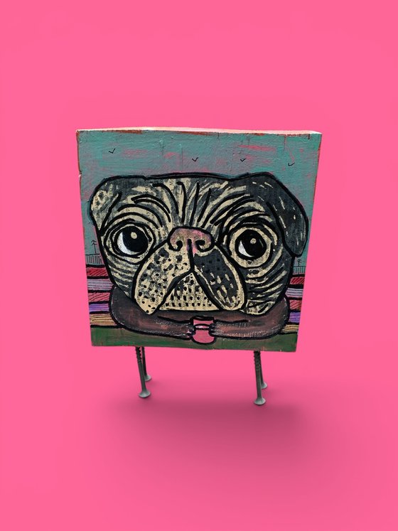 Wooden pug #1