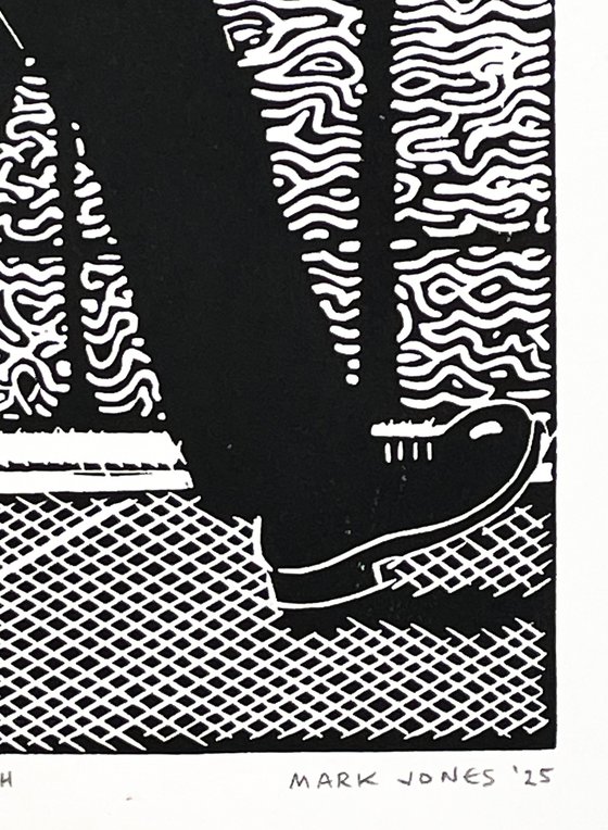 Quick March – Linocut Print