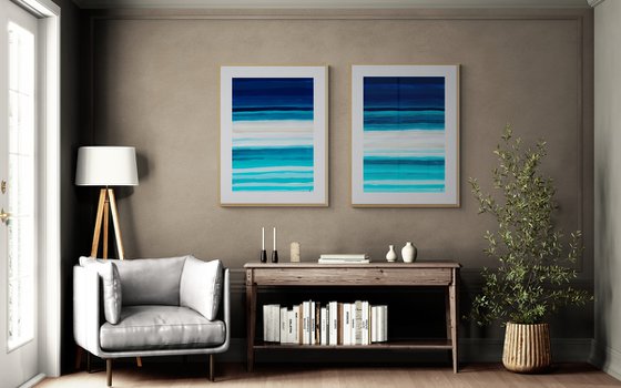 Ocean Quiet. Diptych.