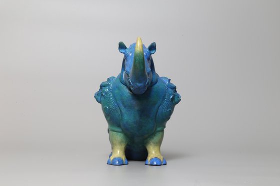 Rhino General（blue-green shan shui）