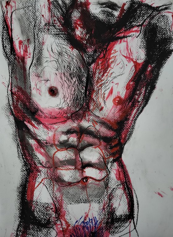 Black/red nude