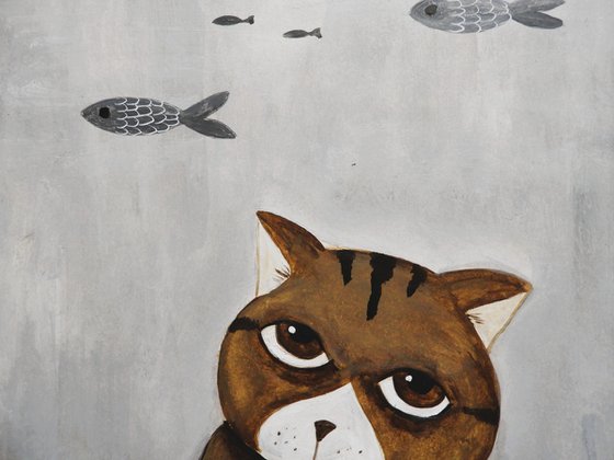 The cat and the fish