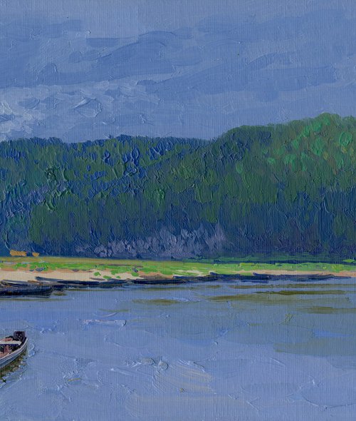 Boats at the Chusovaya River by Simon Kozhin