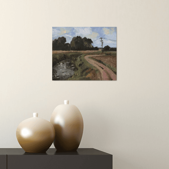 The path to Reculver, an original oil painting.