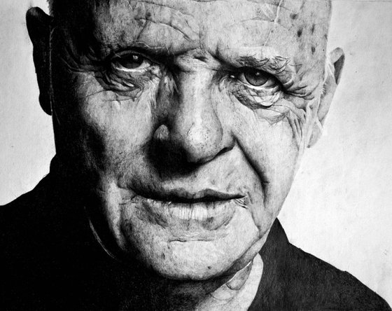 Anthony Hopkins pencil drawing