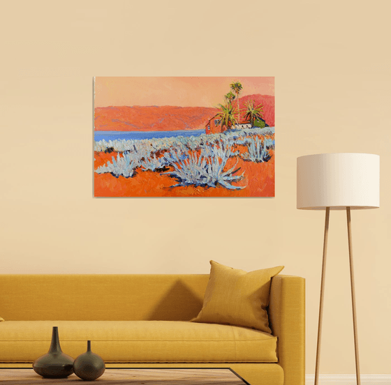 Blue Agaves. Sunny Day