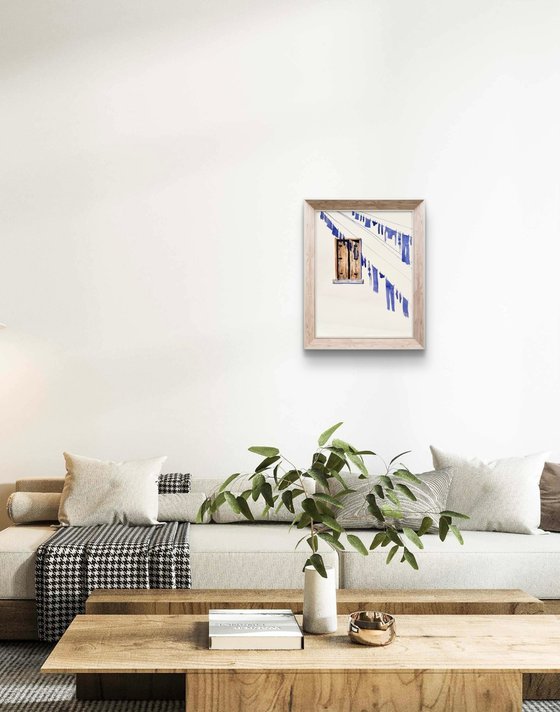 BLUE SHADOWS White Wall