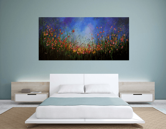 Night Tales #6 - Extra large original abstract painting