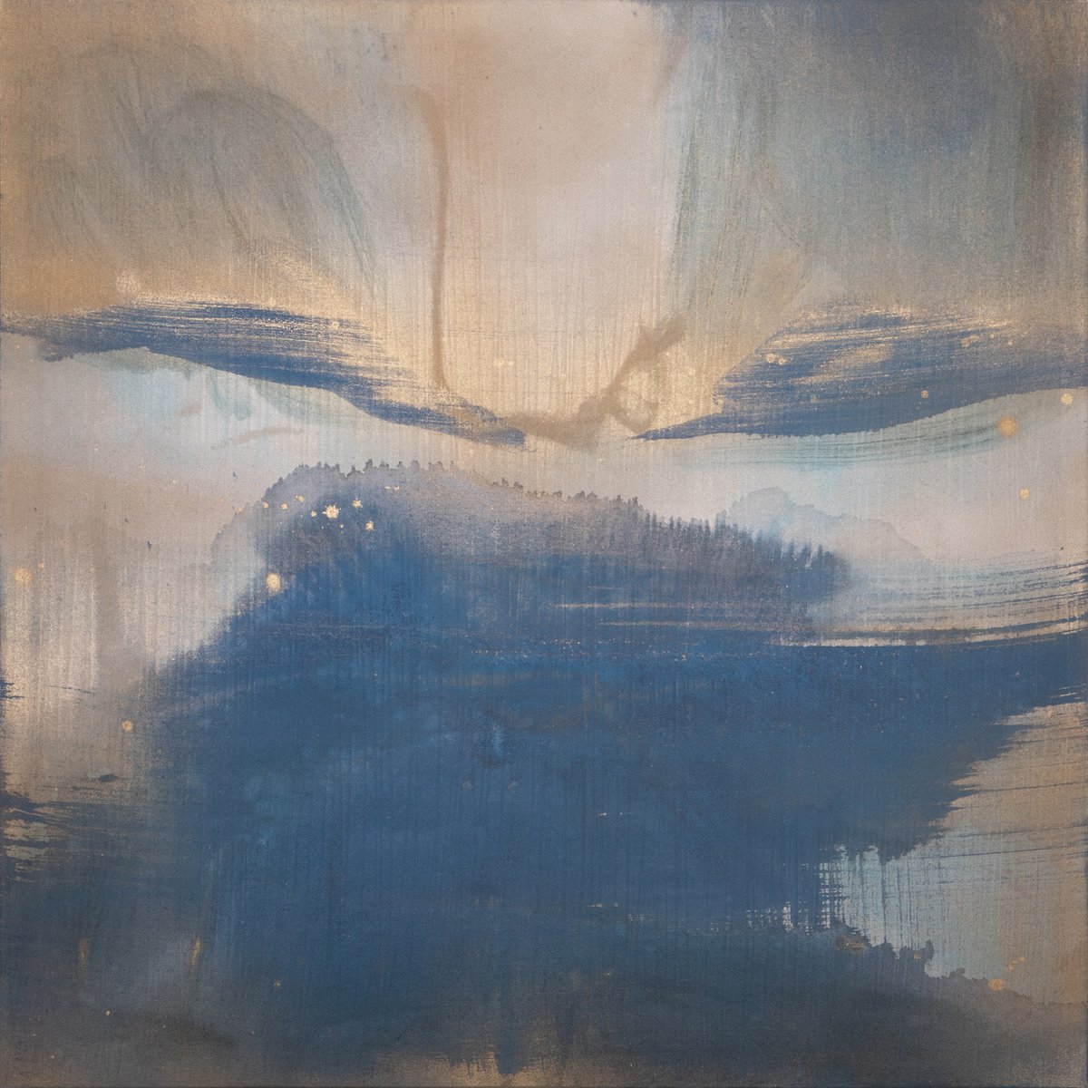 Abstract Acrylic Painting By Rokas Berziunas, 35 X 35", No. 20 - 10 (90 X 90 Cm ), Original Artwork