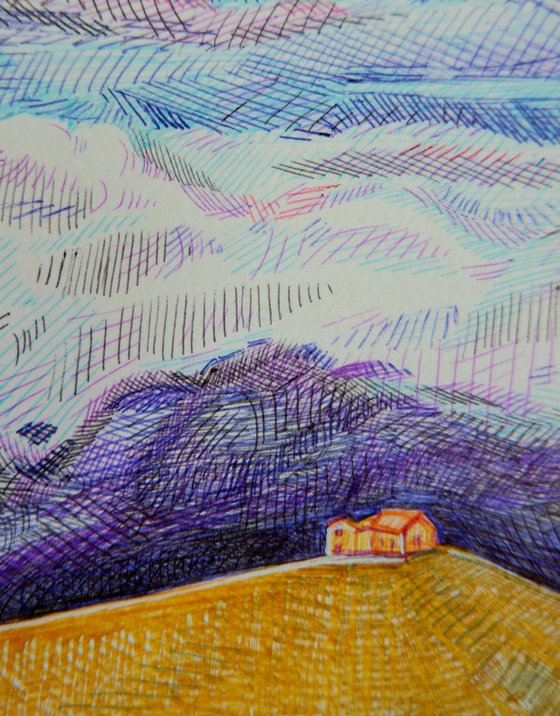 After Rain - Miniature drawing