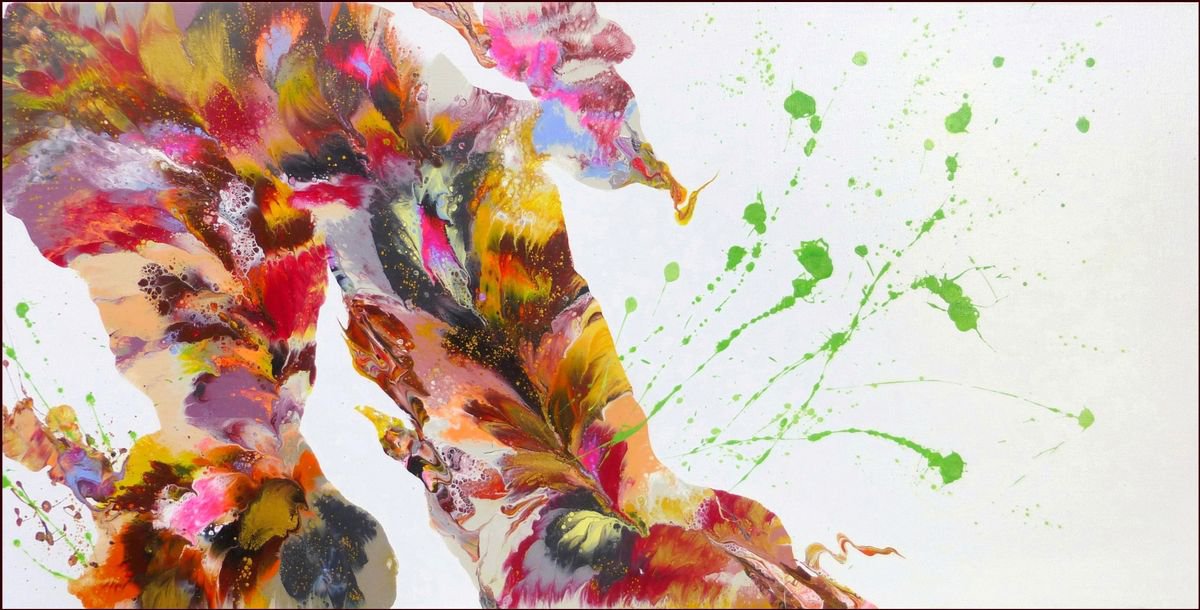 Abstract Acrylic Painting By Irini Karpikioti, 47 X 24, Imagination, Original Artwork