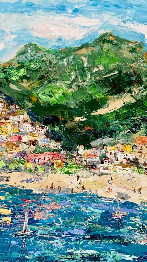 Amalfi coast, Italy seascape by Vilma Gataveckienė