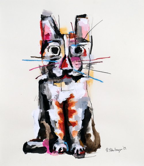 Colorful Cat by Reinder Oldenburger