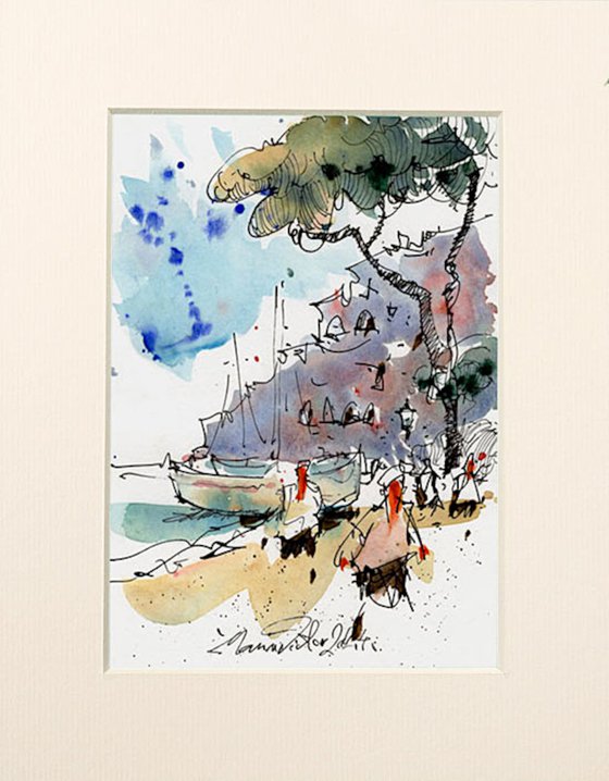 Positano, Watercolor Art
