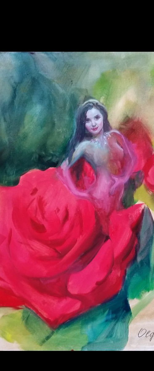 spirit of a red rose by HELINDA (Olga Müller)