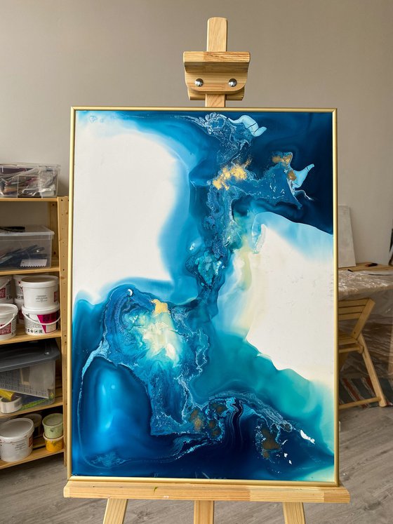 Blue Ocean Abstract Painting